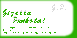 gizella pankotai business card